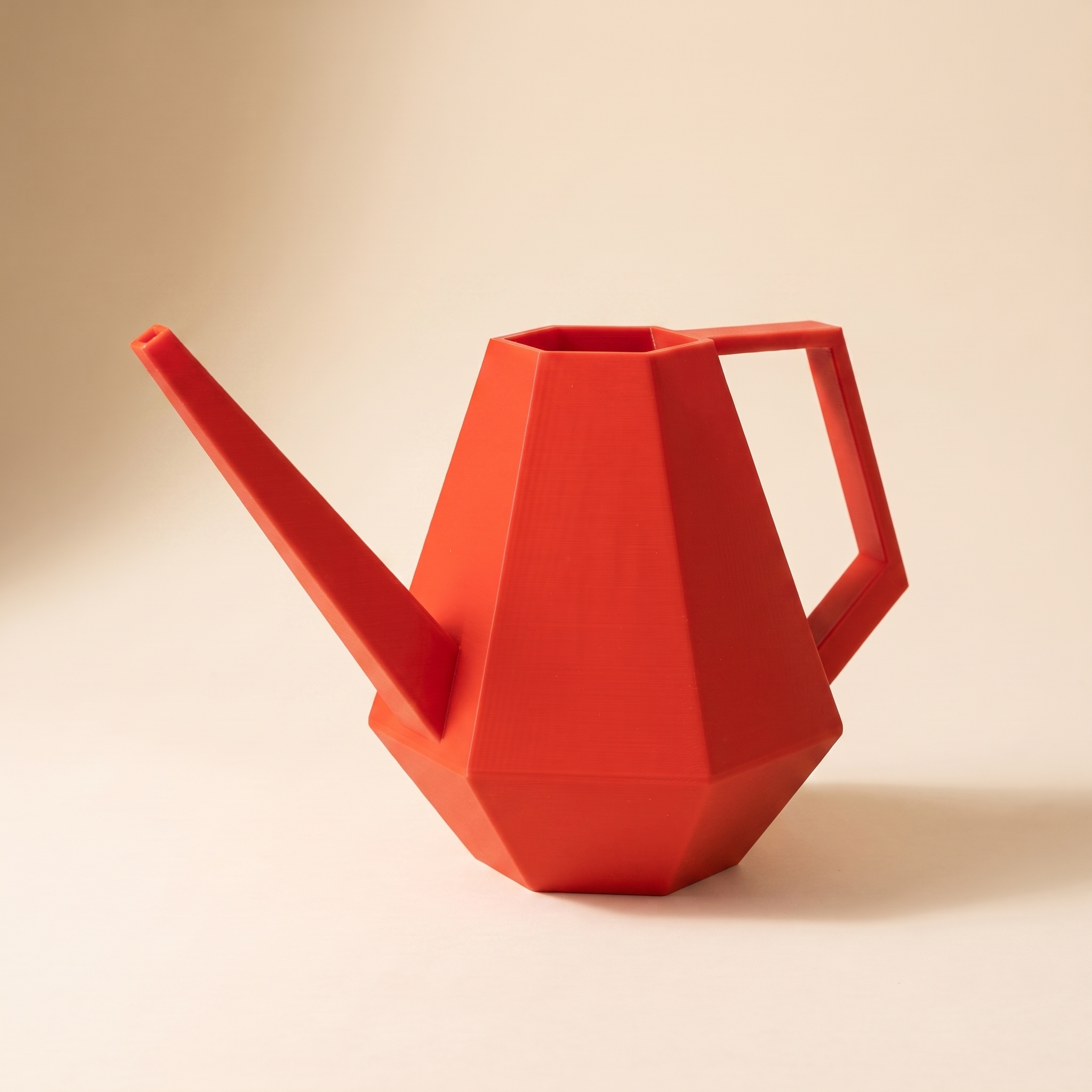 Facet Watering Can - Red