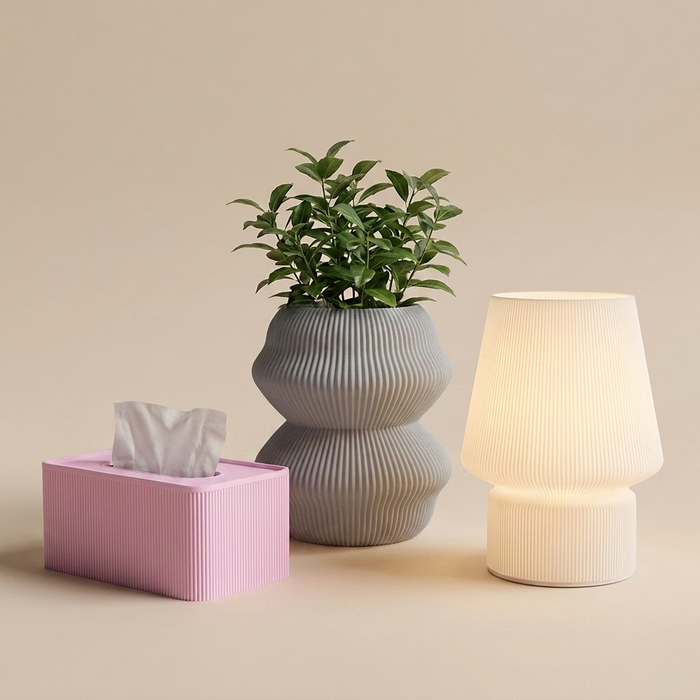 The Reading Nook — Table Lamp, Planter & Tissue Box Set