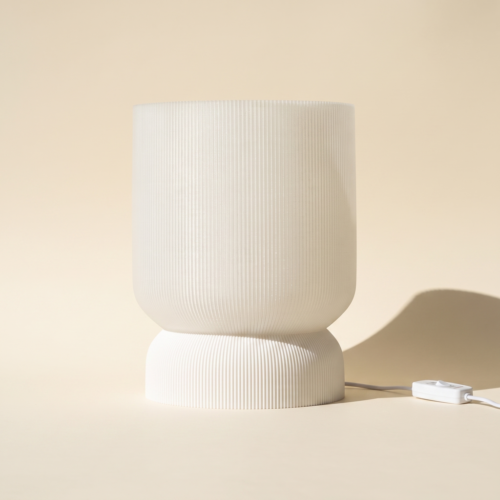 Lisboa Table Lamp Translucent shade White base