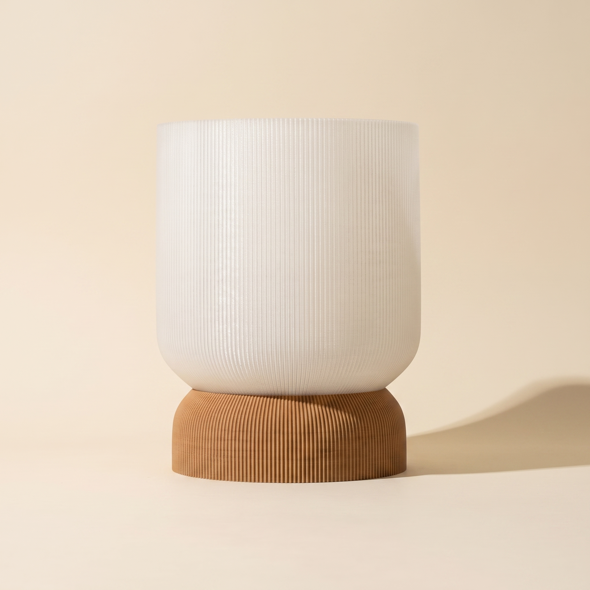 Lisboa Table Lamp Translucent shade Natural Wood base