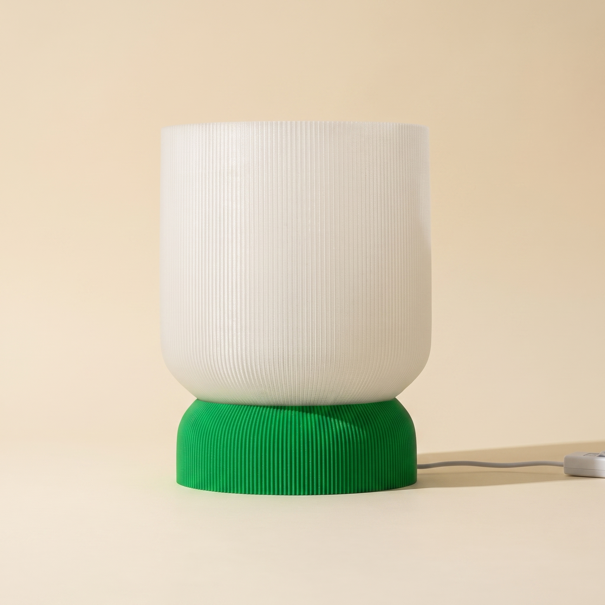 Lisboa Table Lamp Translucent shade Green base