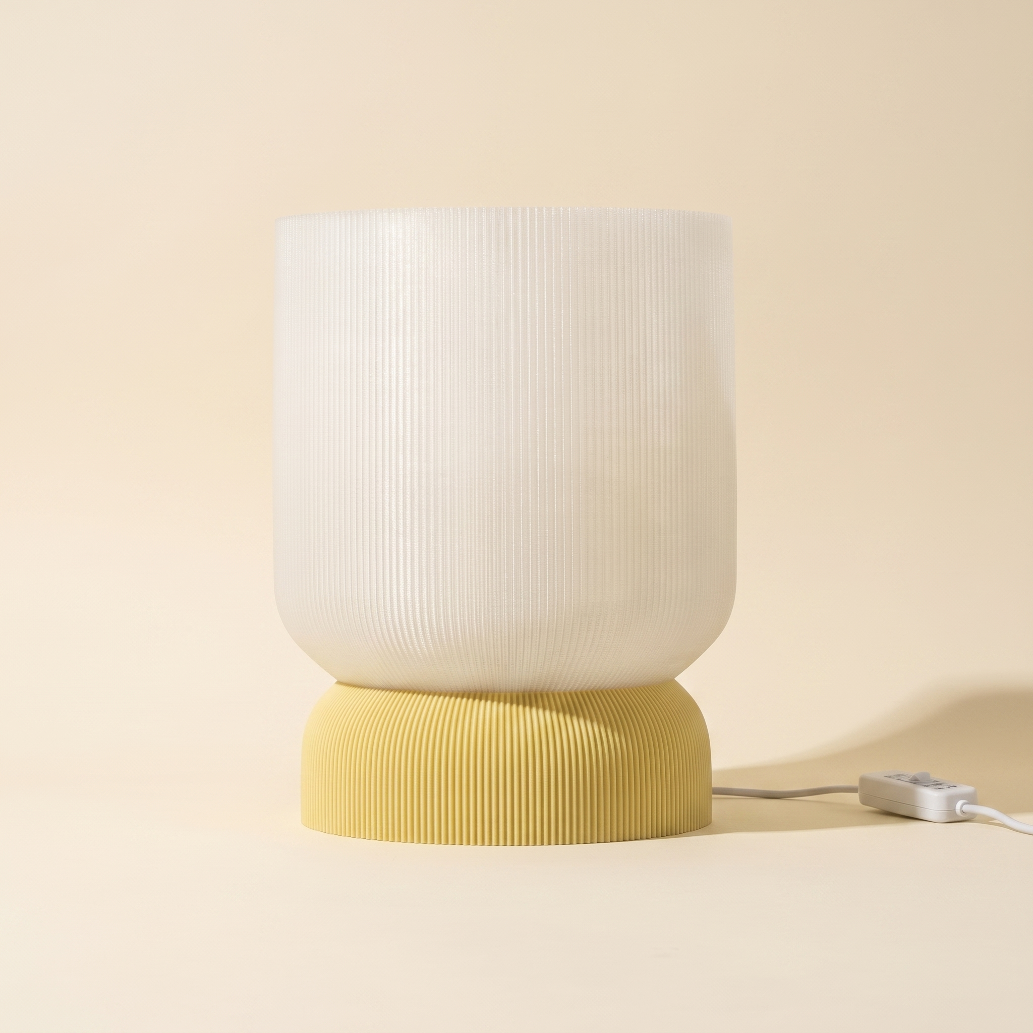 Lisboa Table Lamp Almond Yellow base