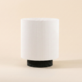 Niza Table Lamp — White shade, Black base
