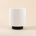 Niza Table Lamp — White shade, Black base