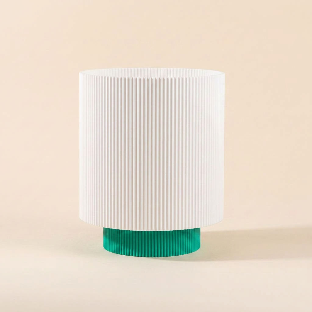 Niza Table Lamp — White shade, Lake Green base