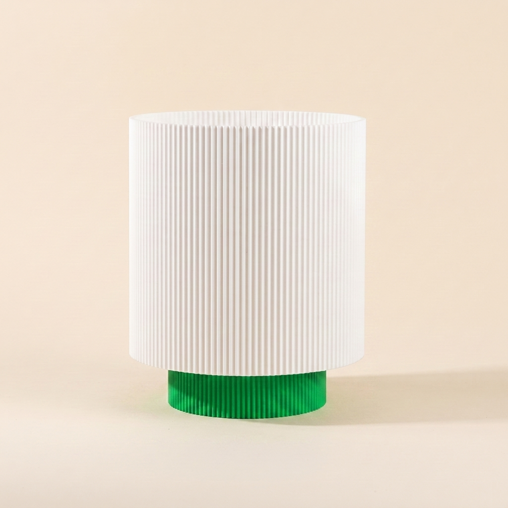 Niza Table Lamp — White shade, Green base