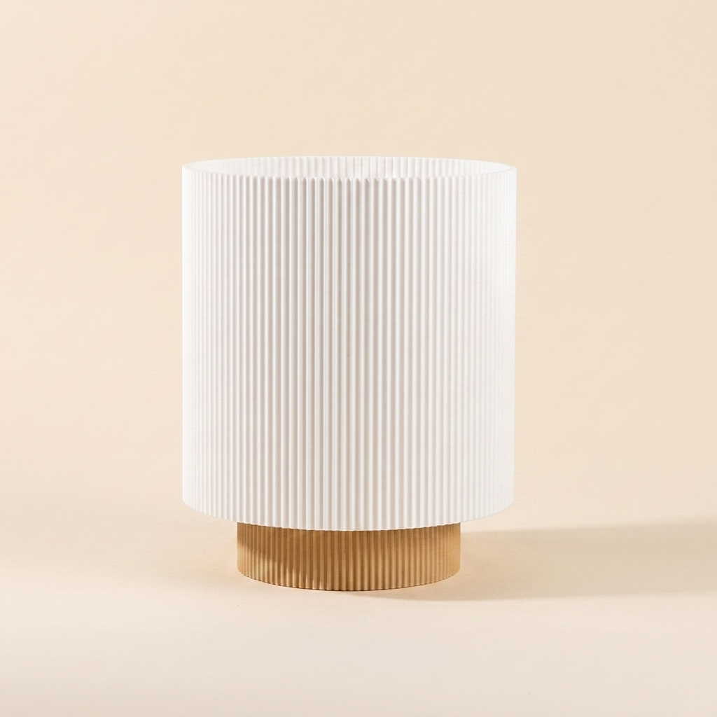 Niza Table Lamp — White shade, Natural Wood base