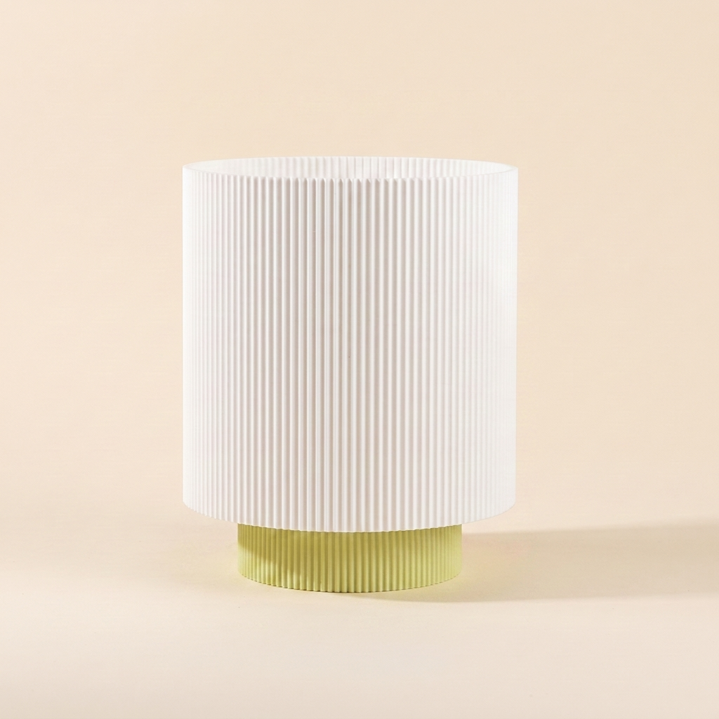 Niza Table Lamp — White shade, Matcha Green base