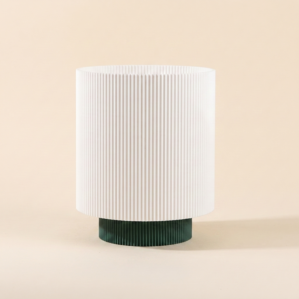 Niza Table Lamp — White shade, Morandi Green base