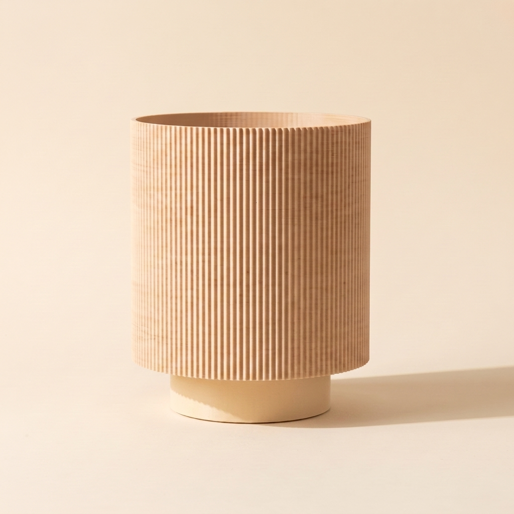 Niza Table Lamp — Natural Wood shade, Skin base