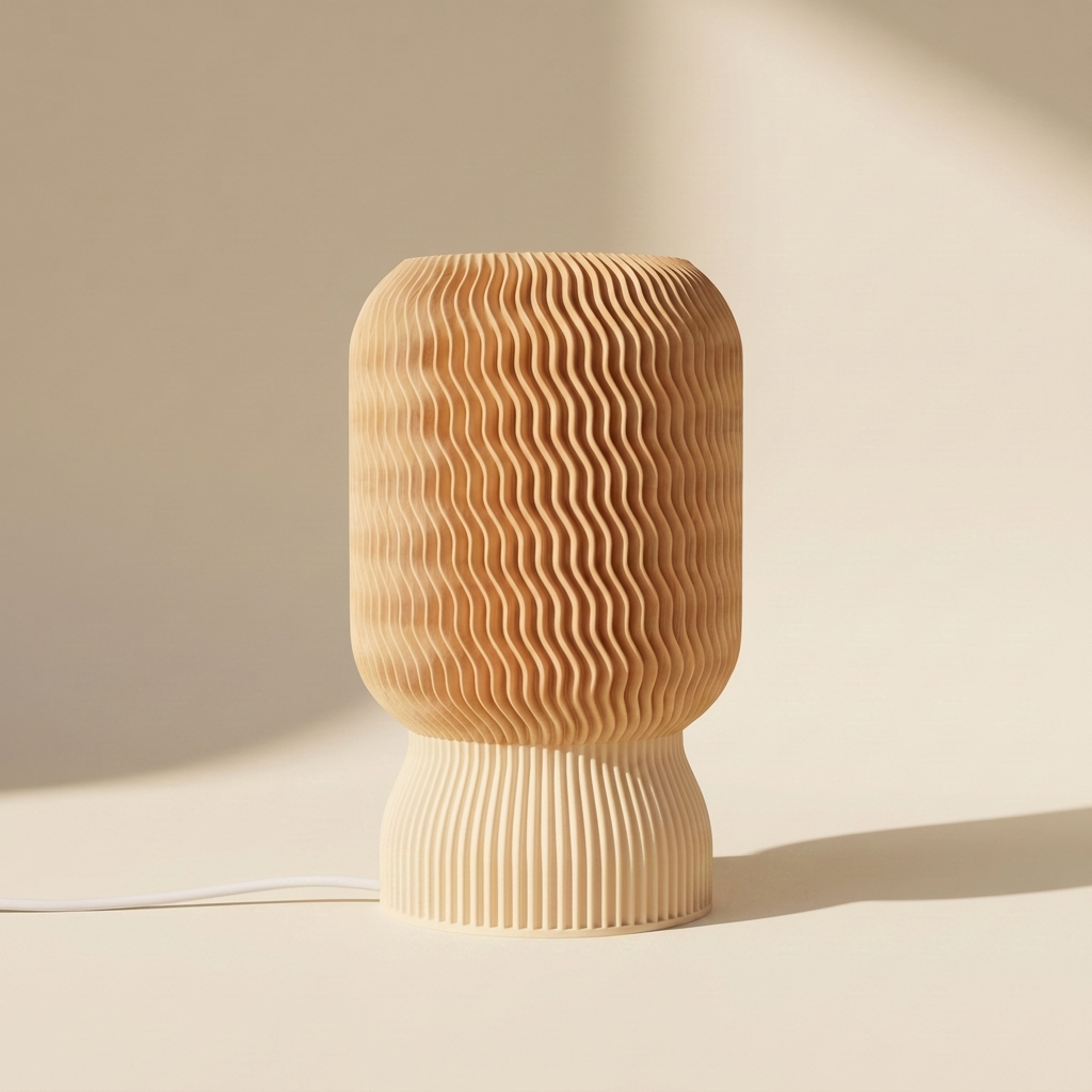Malibu Table Lamp — Natural Wood shade, Skin base