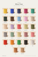 Klava Vase — The Colour Range · 27 Shades