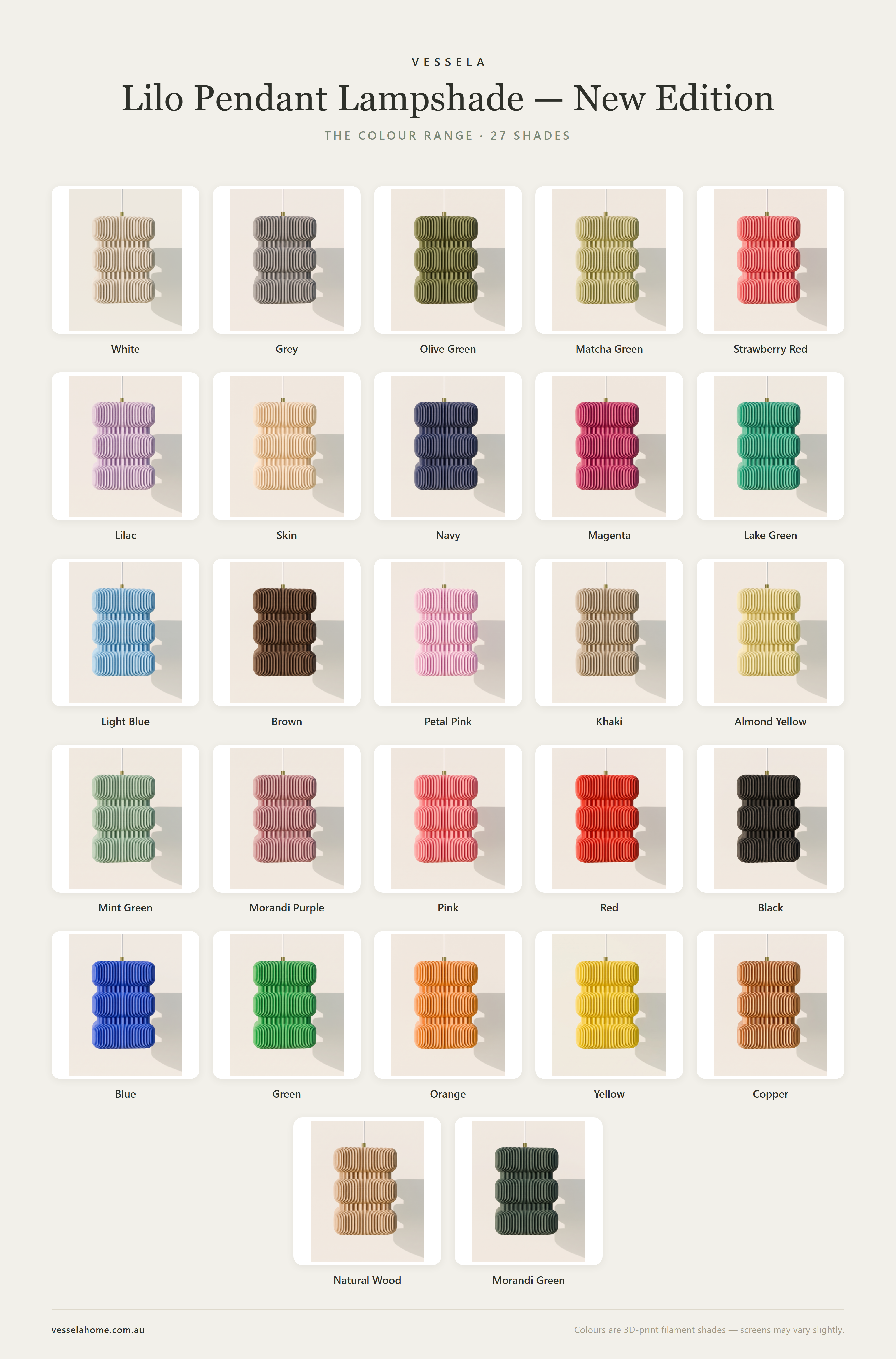 Lilo Pendant Lampshade — New Edition colour range