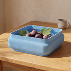 Lilo Plate styled in Light Blue — fresh figs on an oak table