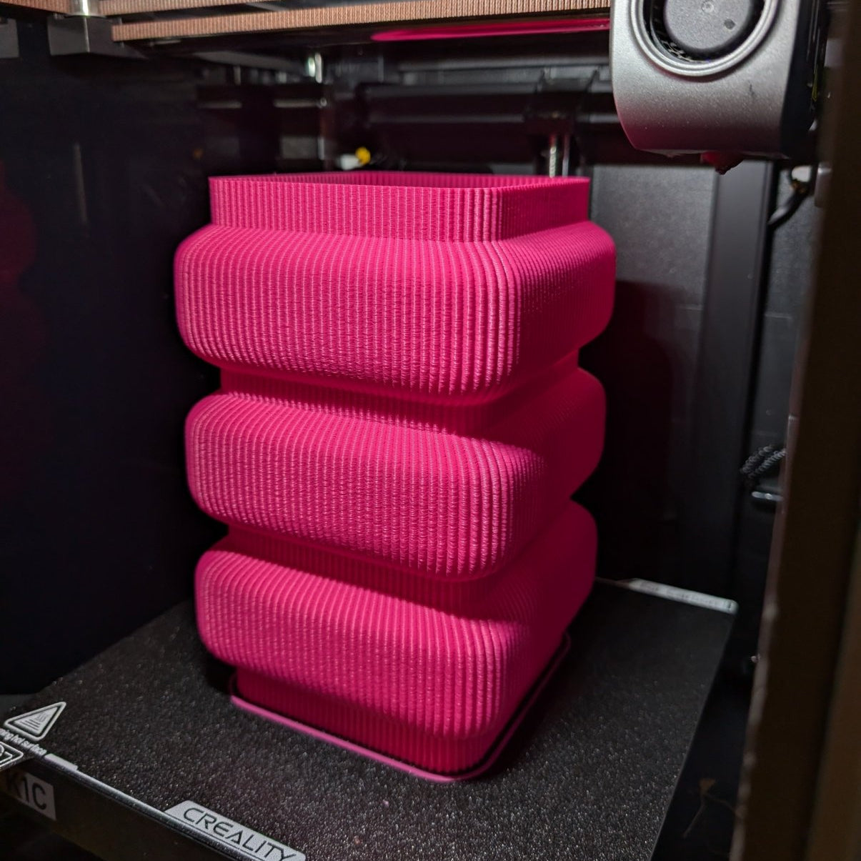Lilo vase, a 3D printed vase with bold sculptural layered contours, made in Australia – view 37