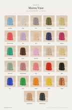 Marea Vase — The Colour Range · 27 Shades
