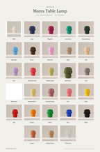 Marea Table Lamp — The Colour Range · 27 Shades