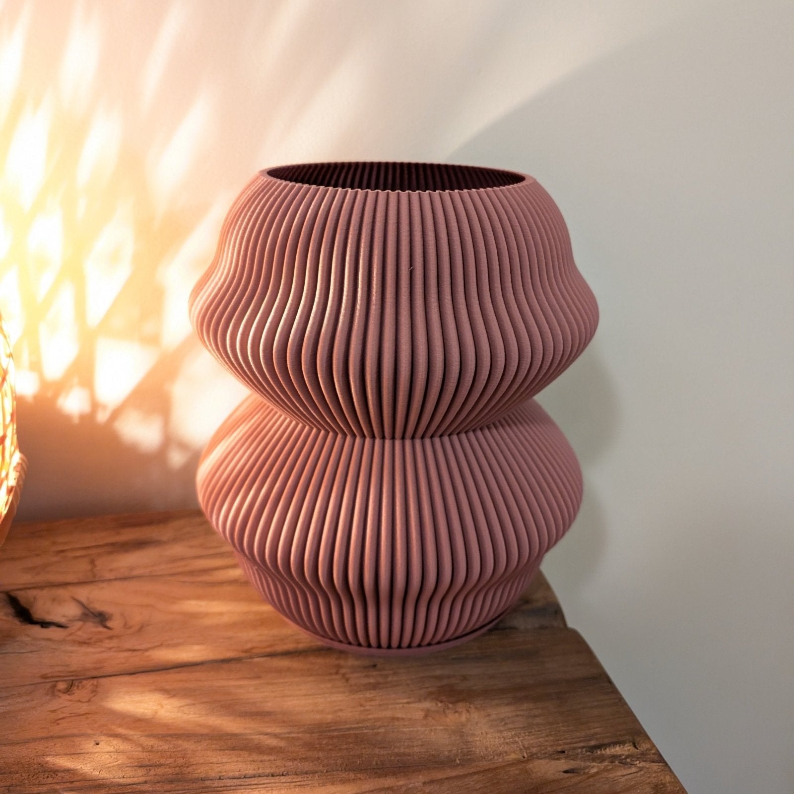 Miconos planter with flowing sculptural curves, 3D printed from plant-based PLA in Australia - view 28