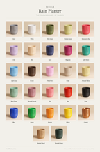 Rain Planter — The Colour Range · 27 Shades