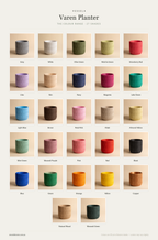 Varen Planter — The Colour Range · 27 Shades