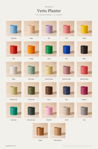 Verto Planter — The Colour Range · 27 Shades